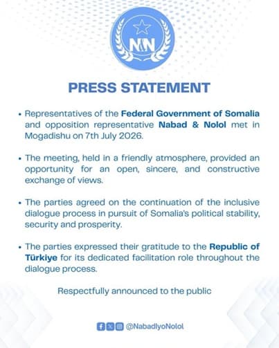 Nabad iyo Nolol Issues Statement on Somalia’s Political dialogue